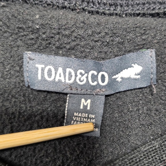 Toad&Co Mens Gray Fleece Henley Long Sleeve Pullover Sweater Shirt Size M‎ - Picture 5 of 6